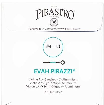 Evah Pirazzi Violin A String 3/4-1/2 size back of envelope